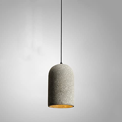 zishuo shop Wandleuchten, Retro Kreativer Zement-Kronleuchter Einfache Terrazzo-Erdkunst-Pendelleuchte Home Restaurant Bar Schlafzimmer Dekoration Deckenpendellame26 Innenverstellbare Beleuchtungsvorr von zishuo shop