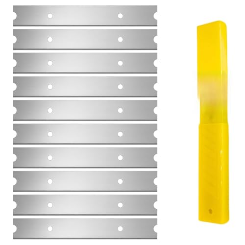 10 Stück Ersatzklinge für Schaber 100mm, extra scharfe Kohlenstoffstahl-Klingen für Fenster, Tapetenschaber, Glasschaber, Aufkleber- und Farbentferner, robust, sicher, mit Aufbewahrungsbox 10 Stück Ersatzklinge für Schaber 100mm, extra scharfe Kohlenstoffstahl-Klingen für Fenster, Tapetenschaber, Glasschaber, Aufkleber- und Farbentferner, robust, sicher, mit Aufbewahrungsbox von zizitips