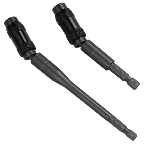 2 Stück 1/4" magnetischer Bithalter, 90mm & 145mm flexible Schnellwechsel-Bitverlängerung mit 20° schwenkbarem Kopf, Schraubendreherhalter für enge Räume, Ecken, schwer erreichbare Stellen 2 Stück 1/4" magnetischer Bithalter, 90mm & 145mm flexible Schnellwechsel-Bitverlängerung mit 20° schwenkbarem Kopf, Schraubendreherhalter für enge Räume, Ecken, schwer erreichbare Stellen von zizitips
