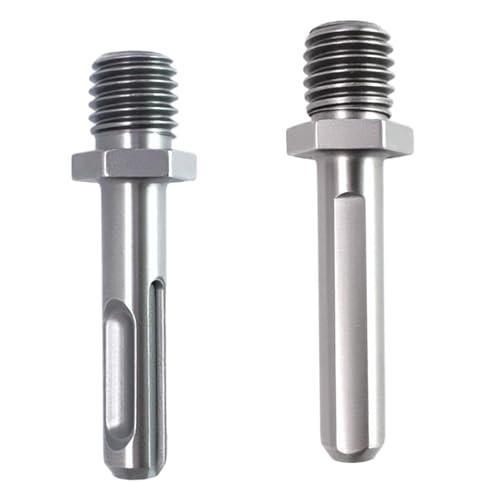 2 Stück Adapter für Diamantbohrkronen mit M14 Außengewinde, Bohrmaschinenadapter auf 10mm SDS Plus & Dreikantschaft, Adapter für Bohrkrone Granit Beton Glas Ziegel, für Diamant-Fliesenbohrer geeignet von zizitips