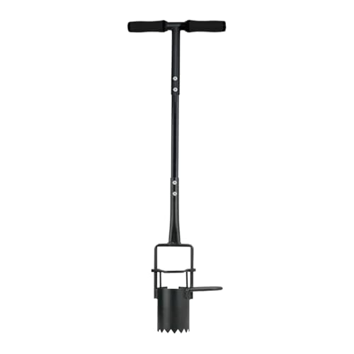 zjhukfmc Blumenzwiebel-Pflanzer Mit Langem Stiel | Garten-Umpflanzer Mit Langem Griff - Präzisionsstahl Mehrzweck-Werkzeug Ergonomisch & Tragbar für Rasenpflege Gartenarbeit Pflanzenverpflanzung von zjhukfmc