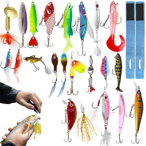 zjhukfmc Countdown Kalender Angelwerkzeug | Hechtköder Adventskalender für Angler - Outdoor Aktivität Angelzubehör Für Jugendliche Erwachsene Anfänger von zjhukfmc