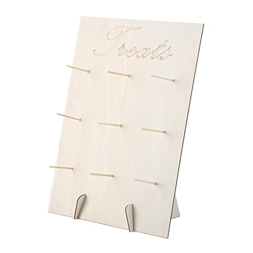 zjhukfmc Donut Board - 9 Haken Rustikale Donut Halterung,Dekorative Auslage für Gebäck Esstisch Café Catering Buffet | Gastronomie Buffet Präsentation von zjhukfmc