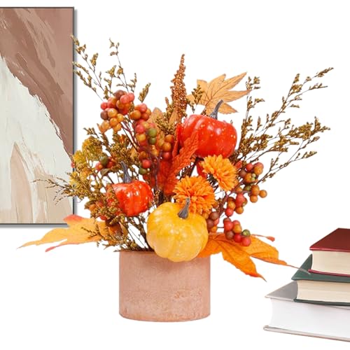 zjhukfmc Herbstliche -Deko | Kürbis Herbstdeko Tischdekoration Mittelstück - Künstliche Pflanzen Partyzubehör für Halloween Büro Herbst Schreibtisch Schlafzimmer Bauernhaus Schule Outdoor zjhukfmc Herbstliche -Deko | Kürbis Herbstdeko Tischdekoration Mittelstück - Künstliche Pflanzen Partyzubehör für Halloween Büro Herbst Schreibtisch Schlafzimmer Bauernhaus Schule Outdoor von zjhukfmc