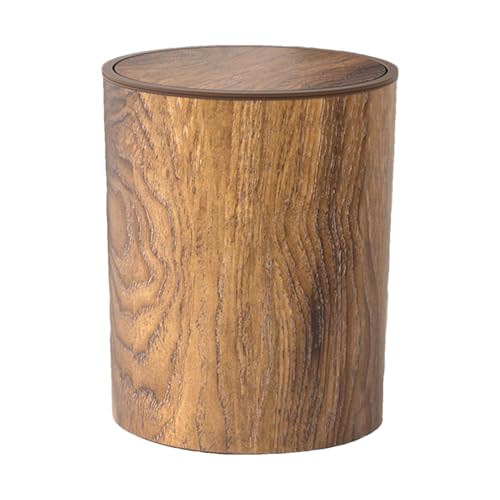 zjhukfmc Holzoptik Mülleimer Mit Schwenkdeckel - Holzdekor Abfalleimer Mit Deckel - Vintage Design Mülleimer Für Garage Wohnzimmer Büro zjhukfmc Holzoptik Mülleimer Mit Schwenkdeckel - Holzdekor Abfalleimer Mit Deckel - Vintage Design Mülleimer Für Garage Wohnzimmer Büro von zjhukfmc