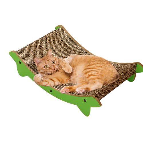 zjhukfmc Katzenkratzbrett | Kratzbrett Mit Liegebereich Für Katzen - Interaktives Spielzeug als Möbelschutz für Sofa Tür Teppich mit Beschäftigungsfunktion gegen Langeweile bei Kätzchen und kleinen von zjhukfmc