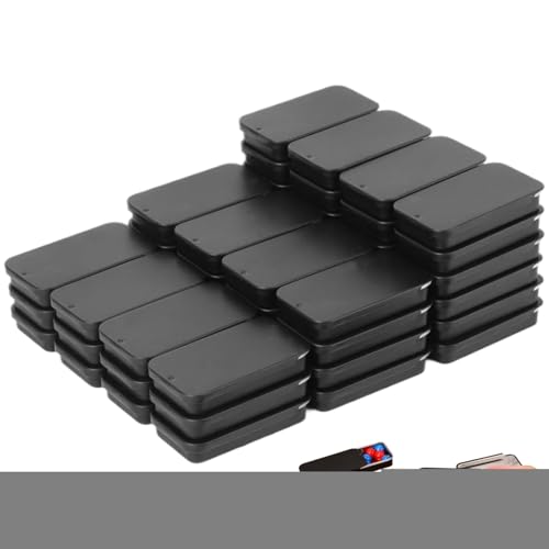 zjhukfmc Kleine Metalldosen Mit Deckeln,Mini Metall Behälter Rechteckig | Praktische Aufbewahrungsboxen Mit Schiebedeckel 60er Set Für Camping Reisen Wandern Schmuck Tee Süßigkeiten von zjhukfmc