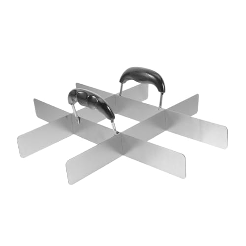 zjhukfmc Kuchen Schneider Für Gleichmäßige Scheiben - Edelstahl Quadrat Ausstecher Mit Griff,Gebäck Servierer Für Torten Reiskuchen Fondant,Fondant Ausstecher von zjhukfmc