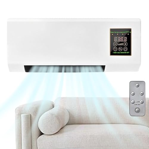 zjhukfmc Mobiler Klima Ventilator,Tragbares Klimagerät Ventilator Für Wandmontage | Ganzjähriges - und Naturwind Gerät mit Fernbedienung für Wohnbereich Kinder Senioren Mietfreundlich von zjhukfmc