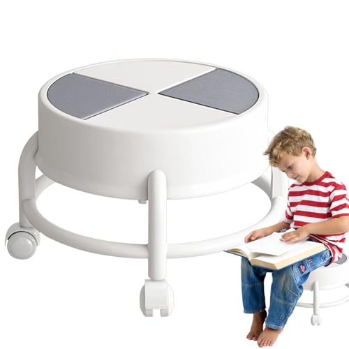zjhukfmc Rollhocker mit niedriger Höhe, Rollhocker mit niedrigem Rollsitz,Niedriger Rollhocker-Stuhl mit Rollen | Robuster, mobiler, niedriger mit 360°-Schwenkrädern, drehbarer Rollenhocker von zjhukfmc