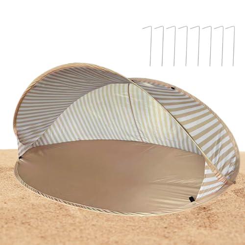 zjhukfmc Sonnenschutz Mit Tragebeutel 180x125cm Strandmuschel PopUp UV Schutz Faltbar Strands Muschel UV-beständig Windschutz für Reisen Garten Schwimmbad Campingurlaub von zjhukfmc