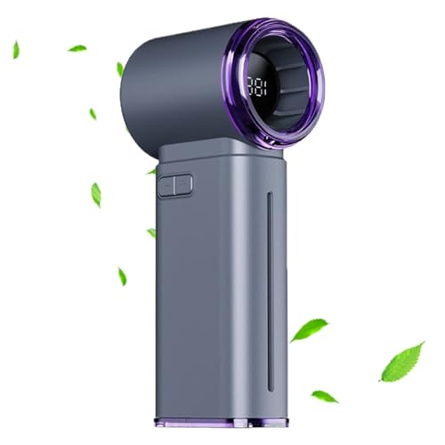 zjhukfmc Tragbarer Handheld -Turbo -Lüfter, Handheld -Turbo -Lüfter wiederaufladbar | Einstellbarer Turbo wiederaufladbarer tragbarer Handheld Personal Fan | Hochgeschwindigkeitskühlwerkzeug mit von zjhukfmc