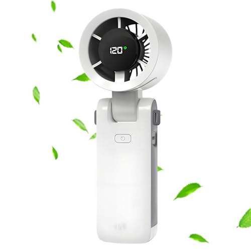 zjhukfmc Tragbarer Ventilator | USB-Aufladbarer Ventilator,Mehrfach Geschwindigkeitsstufen, Leichtes Kühlgerät Mit Digitaldisplay Für Strandurlaub Festivals Events Gym Training von zjhukfmc
