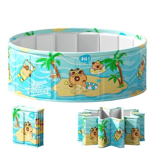 zjhukfmc Verschleißfester Klapppool,160x45cm Klappbarer Aufblasfreier Swimmingpool,Tragbarer Faltbarer Pool mit abriebfester Beschichtung PVC Wasserdicht,Für Garten Erwachsene Kinder Wasserspaß zjhukfmc Verschleißfester Klapppool,160x45cm Klappbarer Aufblasfreier Swimmingpool,Tragbarer Faltbarer Pool mit abriebfester Beschichtung PVC Wasserdicht,Für Garten Erwachsene Kinder Wasserspaß von zjhukfmc