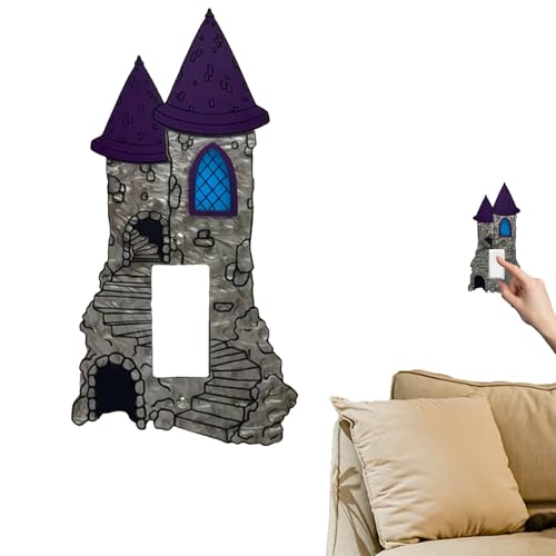 zjhukfmc Vintage Steckdosendeckel,Fantasy Burg Motiv Steckdosenschutz - Wohnaccessoire Für Ankleidezimmer Wohnzimmer Mädchenzimmer Schlafzimmer Badezimmer Büros Duschraum Dekoration zjhukfmc Vintage Steckdosendeckel,Fantasy Burg Motiv Steckdosenschutz - Wohnaccessoire Für Ankleidezimmer Wohnzimmer Mädchenzimmer Schlafzimmer Badezimmer Büros Duschraum Dekoration von zjhukfmc