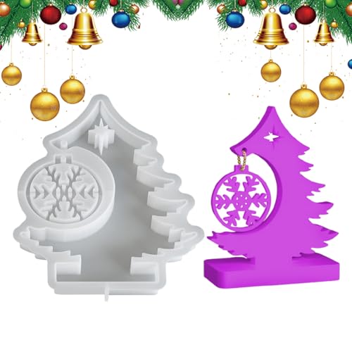 zjhukfmc Weihnachtliche Silikon Förmchen | Weihnachtsdeko Schneeflocken Kerzenguss Formen | Bastelbedarf für Tisch Deko Seifen Gips Kunstprojekte | Festliche Party Deko für Zuhause von zjhukfmc