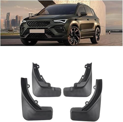 zjxcnb 4 Stück Auto Schmutzfänger Spritzschutz für Cupra Ateca 2018-2023, Wasserdicht Kotflügel Splash Klappen Spritzschutz Flap Guards Zubehö von zjxcnb