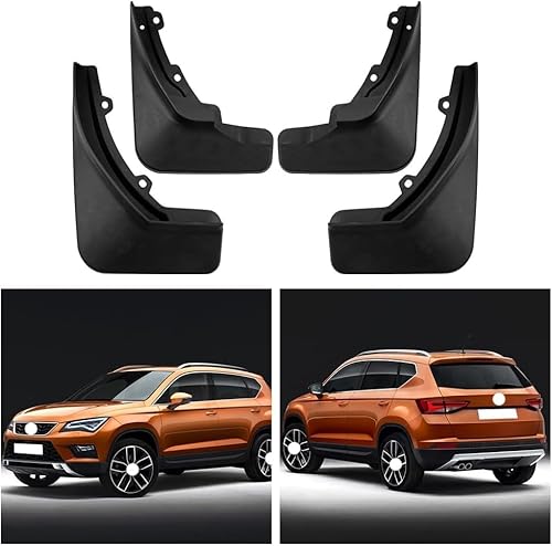 zjxmnb 4 Stück Auto Schmutzfänger für Seat Ateca 2016-2023, Auto Kotflügel Schutz Spritzschutz Vorne Hinten Klappen Mud Flaps Styling Zubehör von zjxmnb