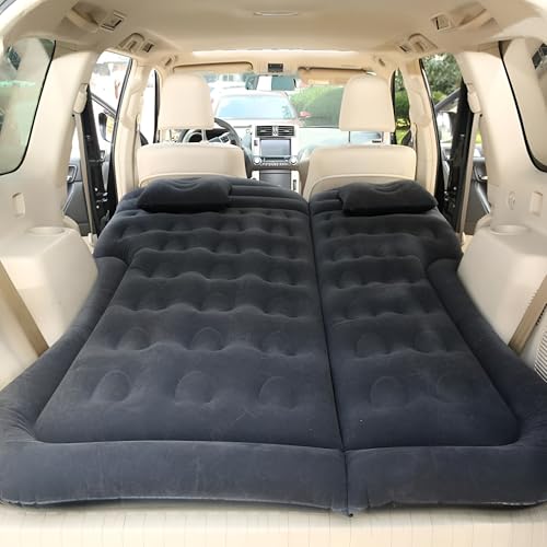 zjxmnb Auto Aufblasbare Matratze, Für Audi Q2 Q3 Q3-Sportback Q4 Q4-Sportback Q5 Q5-Sportback Q7 Q8 Matratze Camping Aufblasbare Matratze Traveling Kofferraum Luftkissen,X/Black von zjxmnb