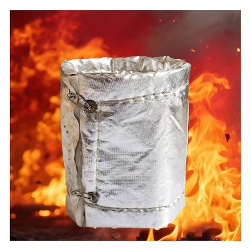 Glasfaserdecke Mit Aluminiumfolienbeschichtung, Feuerfeste Isolierblende, Hohe Temperaturbeständigkeit, Für Autoauspuffrohre, Schornsteine, Herde, Brennöfen(50x100cm-10mm) von zklaseot