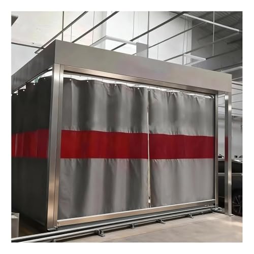 Industrieller Schweißvorhang, Feuerfester Türvorhang, Schweißvorhang Mit Sichtfenster, Industrielle Trennwände Für Werkstatt, Cutter(1.5x2.5m/5x8.3ft) von zklaseot