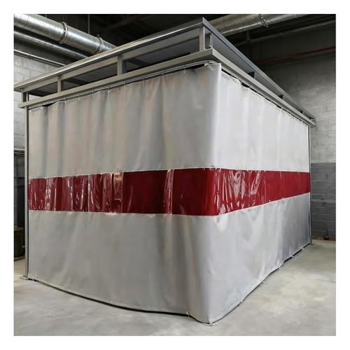Schweißvorhänge, Feuerfester Türvorhang, Hängende Schweißvorhangwände, Hochbelastbarer Feuerfester Schild, Anwendung Im Lager, In Der Wartungswerkstatt(1.8x2.2m/6x7.3ft) von zklaseot