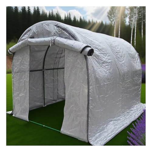 zklaseot Gartengewächshausabdeckung, Gewächshaus-Frostschutzfolie, wasserdichte Isolierbaumwolle, Verdickte Abdeckdecke Für Pflanzen Im Freien, Enthält Nur Die Decke(5x1.5x2m) von zklaseot