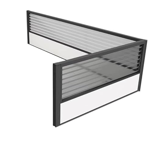 zklaseot Schreibtischteiler, Schreibtisch Glas Bildschirm Transparent Partition Anpassbar Partition Der Computertisch Zaunbrett(120x35cm) von zklaseot