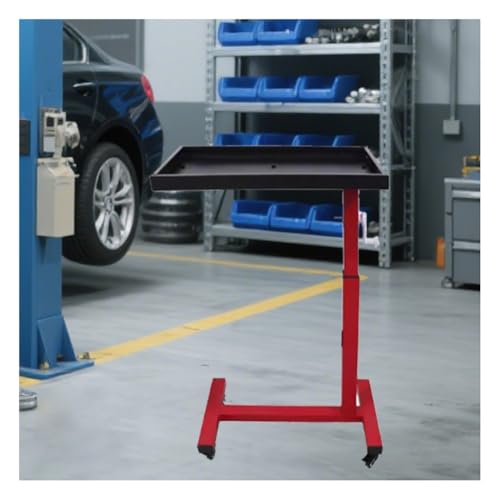 zklaseot Verstellbarer Arbeitstisch Mit Universalrädern, Rollender Mobiler Werkzeugwagen, Mechaniker-Werkzeugablagetisch Mit Rollen Für Werkstätten, Heimwerker(52x80x146cm) von zklaseot