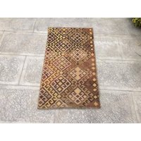 Antiker Kelim Teppich Handgewebte Bio-Schurwolle Fußmatte | 56 X 92 cm Antiker Kelim Teppich Handgewebte Bio-Schurwolle Fußmatte | 56 X 92 cm von zkrugs