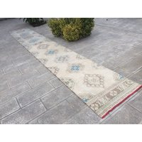 Extra Langer Teppichläufer, Vintage Oushak Läufer, Boho Teppich 7 X 50 cm von zkrugs