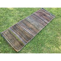 Gestreifter Wollteppich Kelim Teppich Handgefertigtes Wohndekor | 66 X 166 cm Gestreifter Wollteppich Kelim Teppich Handgefertigtes Wohndekor | 66 X 166 cm von zkrugs