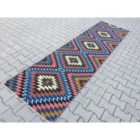 Handgewebter Kelim Teppich Läufer Aus Baumwolle 7 X 30 cm von zkrugs