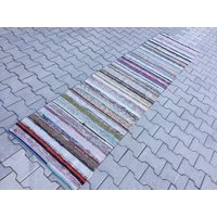 Handgewebter Kelim Teppich Läufer Aus Bio-Baumwolle 71 X 286 cm Handgewebter Kelim Teppich Läufer Aus Bio-Baumwolle 71 X 286 cm von zkrugs