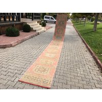 Handgewebter Oushak Wollteppich Läufer Extra Lang, Gedeckte Farben | 70 X 60 cm Handgewebter Oushak Wollteppich Läufer Extra Lang, Gedeckte Farben | 70 X 60 cm von zkrugs