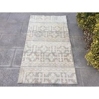 Handgewebter Teppich 30x54cm Im Vintage Patchwork Design Handgewebter Teppich 30x54cm Im Vintage Patchwork Design von zkrugs