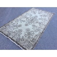 Vintage Oushak Teppich Handgemachter Wollteppich Mit Blumenmuster | 100 X 200 cm Vintage Oushak Teppich Handgemachter Wollteppich Mit Blumenmuster | 100 X 200 cm von zkrugs