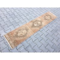 Vintage Oushak Teppich Läufer Handgewebter | 46 cm X 22 cm Vintage Oushak Teppich Läufer Handgewebter | 46 cm X 22 cm von zkrugs