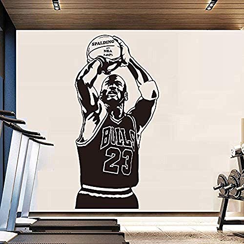 Wandaufkleber Kinderzimmer Wandaufkleber Nba Michael Jordan Von Basketball Home Wandtattoo Für Zimmer Aufkleber Tapete Schlafzimmer Dekor 43X89Cm von zksu