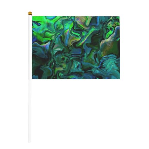 Kleine Perlmutt-Flagge, für Paraden, Mardi Gras, personalisierbar, 6 Stück von zkyfll