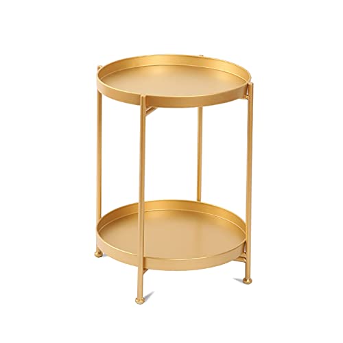 Couchtisch 2-stufiger Metalltisch für den Außenbereich Runder Metalltisch Nachttische Nachttische Beistelltische Mit Abnehmbarem Tablett Für Wohnzimmer Schlafzimmer Balkon Couchtisch Couchtisch 2-stufiger Metalltisch für den Außenbereich Runder Metalltisch Nachttische Nachttische Beistelltische Mit Abnehmbarem Tablett Für Wohnzimmer Schlafzimmer Balkon Couchtisch von zlw-shop
