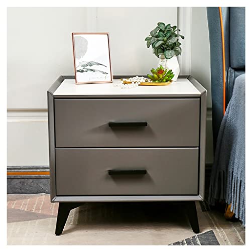 Nachttisch Nachttisch Schublade Doppelschublade Moderne kleine Schrank Einfache kleine Kabine Home Schrank für Schlafzimmer Haus Nachttisch mit Metallbeinen Nachttisch Schlafzimmer von zlw-shop