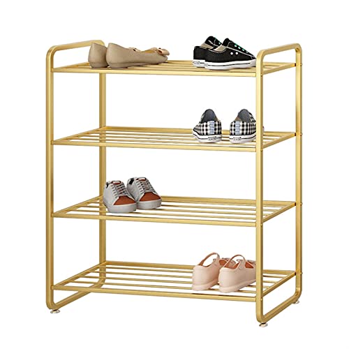 Schuhregal aus vergoldetem Metall, Schuhregal aus Metall und Schuhständer, Organizer für Schrank, Eingangsbereich, Mutroom, Schlafzimmer, Ga von zlw-shop