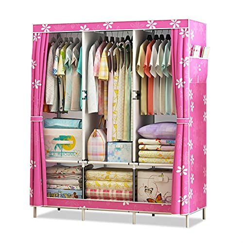 Tragbarer Schrank Einfacher Schrank Schrank Staubdichter Schrank Stahlschrank Stahlrahmen Kombination Kleidung Schrank Bedroom Organizer Schlafzimmer Stanzer C von zlw-shop