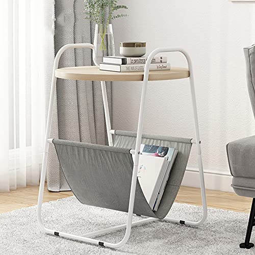 zlw-shop Couchtisch Couchtisch Runder Couchtisch Couchtisch Tee-Rack Obst Snack Teller Tablett Home Wohnzimmer Bett Sofa Couchtisch Couchtisch Couchtisch (Color : White) von zlw-shop