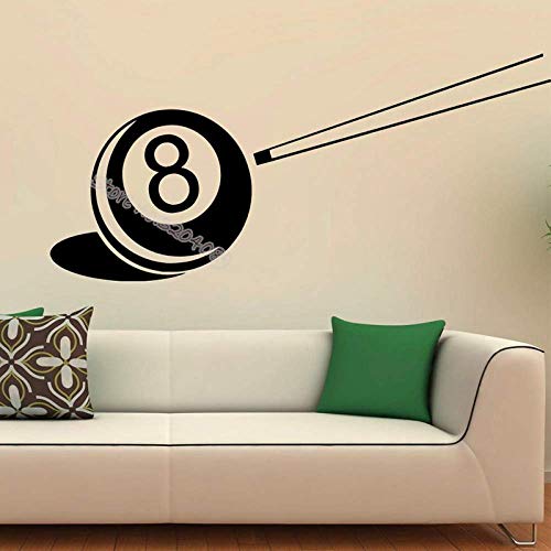 124X56Cm Billard Ball Club Wandaufkleber Snooker Sport Spiel Vinyl Wandtattoos Home Interior Design Wohnzimmer Wandpfosten von znaow