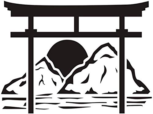 Japanische Tor Wandtattoos Vinyl Kleber Aufkleber Home Decor Abnehmbare Wandaufkleber Für Schlafzimmerzubehör Weiß 58X78Cm von znaow