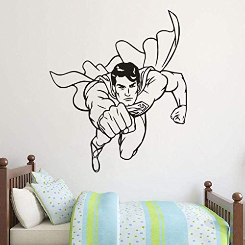 Pvc Aufkleber Superman Wandaufkleber Kinder Jungen Room Decor Super Hero Wandbilder Kinderzimmer Wandtattoo Pvc Wand Art42X50Cm von znaow