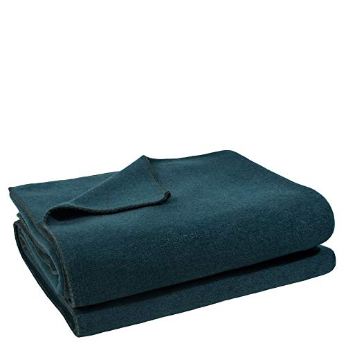 Soft-Fleece-Decke – Polarfleece-Decke mit Häkelstich – flauschige Kuscheldecke – 110x150 cm – 795 dark ocean - von ’zoeppritz since 1828’ von 'zoeppritz since 1828'