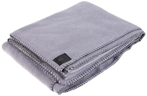Soft-Fleece-Decke – Polarfleece-Decke mit Häkelstich – flauschige Kuscheldecke – 110x150 cm – 935 titanium - von ’zoeppritz since 1828’ von 'zoeppritz since 1828'